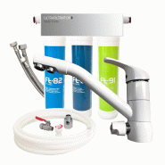 Filtre sous évier trio uf avec mitigeur 3 voies dauphin blanc Filtre sous évier trio uf avec mitigeur 3 voies dauphin blanc