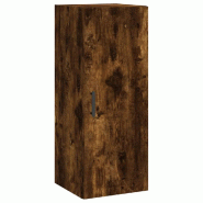 Helloshop26 - Armoire murale chêne fumé élégant 34,5 x 34 x 90 cm espace de rangement pratique design intemporel en bois 02_0048668 - Bois massif