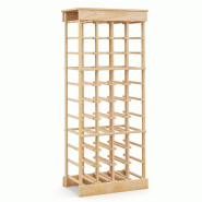 Helloshop26 - Étagère à vin modulable pour 44 bouteilles 46,4 x 27,6 x 113 cm robuste et stable style contemporain en bois de pin 20_0011044 - 3000