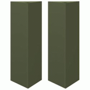 Helloshop26 - Jardinière bac lit surélevé plantes fleurs jardin terrasses lot de 2 olive triangulaire 30 x 26 x 75 cm acier vert 02_0039089 - 30002 Helloshop26 - Jardinière bac lit surélevé plantes fleurs jardin terrasses lot de 2 olive triangulaire 30 x 26 x 75 cm acier vert 02_0039089 - 30002