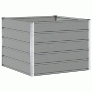 Helloshop26 - Jardinière moderne 100 x 100 x 75 cm durable et pratique pour terrasse et jardin en acier gris clair 02_0059178 - gris acier 3000240989