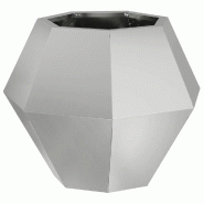 Helloshop26 - Jardinière rectangulaire design moderne extérieur 50 x 50 x 40 cm entretien facile en acier galvanisé argent 02_0053128 - acier 30002