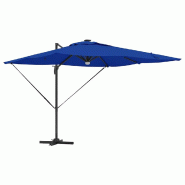 Helloshop26 - Parasol rectangulaire design moderne extérieur inclinable 286 x 284 x 270 cm en aluminium bleu 02_0058728 - bleu aluminium 3000240741890