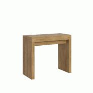 Itamoby Console extensible 90x40/196 cm Roxell Small Chêne Nature - marron VECOROXELL196-QN