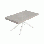 Itamoby Table Extensible Niket En Cachemire 160/420X90 Cm Avec Pieds Blancs - gris 8050598058664