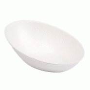 Mini coupelle ovale bagasse blanche 8x4,8x2,7cm - par 50
