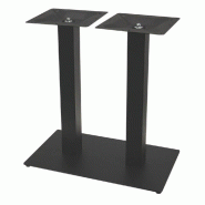 Piètement double Entry Ht72 en acier noir pour table intérieure 110x70cm maxi