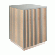 Podium haut Vertigo T01 MDF naturel et gris alu 45x45x60cm
