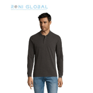Polo de travail manches longues en coton peigné pour homme - PERFECT LSL SOL'S - Réf : sol-02087_0