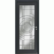 Portes battantes aluminium contemporaine grand vitrage arapao