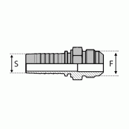 Série JIC - Filetage UNF - Cône 74° - Mâle -AGJ - 8 , 1/2" , 12.7 , 11-16 , 26-98