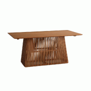 STELLAMEUBLES Table à manger FRANTZ rectangulaire en bois massif de mindi naturel 79.50x160cm - 5208067158886