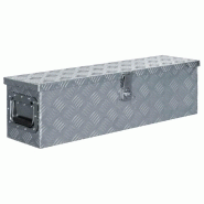 Vidaxl boîte en aluminium 80,5 x 22 x 22 cm argenté 142937