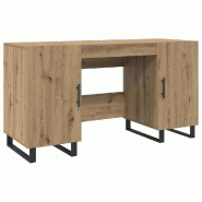 VidaXL Bureau chêne artisanal 140 x 50 x 75 cm Bois d'ingénierie Modèle Ventura Essence - 879529