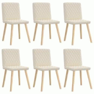 VidaXL Chaises à Manger Lot De 6 Lin - beige 8721158569479 VidaXL Chaises à Manger Lot De 6 Lin - beige 8721158569479