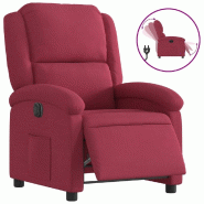 VidaXL Fauteuil inclinable électrique rouge bordeaux velours Modèle Orvelia - 3204283