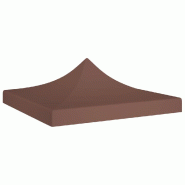 VidaXL Toit de tente de réception 3x3 m Marron 270 g/m² Modèle Atlas Office Pro Signature - marron 315323