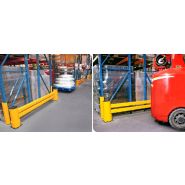 Barrière rack end barrier - simple et double rail - protection flexible et résistante pour zones à haut rendement Barrière rack end barrier - simple et double rail - protection flexible et résistante pour zones à haut rendement
