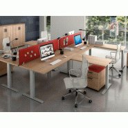 Bureau individuel italien en bois - Kazé - Dimensions 120/140/160/180 x 80 cm - Plateau mélaminé 25mm - Piètement aluminium Bureau individuel italien en bois - Kazé - Dimensions 120/140/160/180 x 80 cm - Plateau mélaminé 25mm - Piètement aluminium