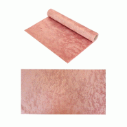 Chemin de table velours Heaven rose pâle/rose métal 28cm x 3m