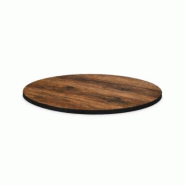 Emh Plateau de table bistrot professionnel rond Ø60 cm – compact finition noyer – usage chr intérieur/extérieur - PLATCOMPD60NOYER