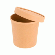 García de Pou Pot à soupe kraft avec son couvercle 360ml X250 - GARCIA DE POU - marron 8420499212593