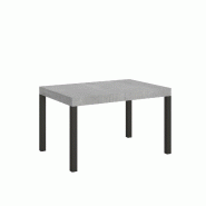 Itamoby Table extensible 90X140/244 cm Everyday Ciment Structure Anthracite - gris 8058994304569