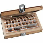 Jeu de cales étalons classe de tolérance 2 103 pièces acier PROMAT Jeu de cales étalons classe de tolérance 2 103 pièces acier PROMAT