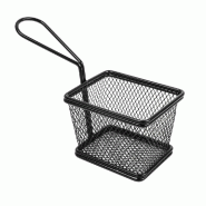 Panier à frites en inox noir 1 portion 10x7,8x7cm - par 6