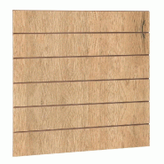 Panneau rainuré R20 L120xP120cm épaisseur 18mm - chêne clair