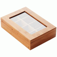 POINT VIRGULE Boîte à thé 8 compartiments - Bamboo FSC - beige 035-1189847