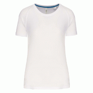 T-shirt de sport à col rond recyclé femme Blanc S 100% Polyester - S blanc 3663639097512 T-shirt de sport à col rond recyclé femme Blanc S 100% Polyester - S blanc 3663639097512