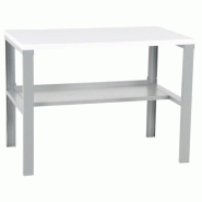 Table de travail atelier - Plateau laminé blanc, longueur 750 mm à 1800 mm, hauteur 895 mm Table de travail atelier - Plateau laminé blanc, longueur 750 mm à 1800 mm, hauteur 895 mm