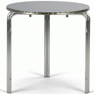 Tables rondes en aluminium Ø 60 cm pour terrasse. Mobilier CHR empilable pour intérieur et extérieur de bar, restaurant et café. - 1536