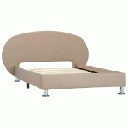 VidaXL Cadre de lit sans matelas cappuccino similicuir 100x200 cm Modèle Herlissex - 285421