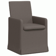 VidaXL Chaises de salle à manger 2 pcs Gris clair 57 x 67 x 95 cm Lin Modèle Raffiné Design - 42017901