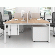 Bureau bench 2 personnes Carbone U design contemporain et petit prix Bureau bench 2 personnes Carbone U design contemporain et petit prix