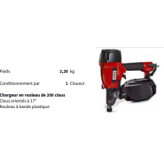 Cloueur pneumatique ALSAFIX C28/70 P1 - Chargeur en rouleau de 200 clous - 800072 - 2,20 kg Cloueur pneumatique ALSAFIX C28/70 P1 - Chargeur en rouleau de 200 clous - 800072 - 2,20 kg