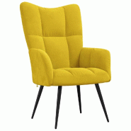 Décoshop26 - Fauteuil lounge chaise de canapé design moderne en velours jaune moutarde DEC026713 - jaune 3000255972326 Décoshop26 - Fauteuil lounge chaise de canapé design moderne en velours jaune moutarde DEC026713 - jaune 3000255972326