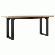 Décoshop26 - Table basse rectangulaire style industriel 110 x 40 x 45,5 cm bois de pin et acier DEC036236 - acier 3000261111733