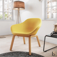 Fauteuil d'accueil confortable Tilos - Mobel linea - Jaune soleil_0
