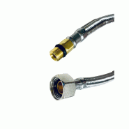 Flexible de robinet (lot de 2) - Tuyau de raccordement inoxydable en acier inoxydable 304 - Longueur totale 37 cm - Pression max 10 Bar Flexible de robinet (lot de 2) - Tuyau de raccordement inoxydable en acier inoxydable 304 - Longueur totale 37 cm - Pression max 10 Bar