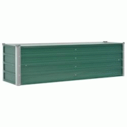 Helloshop26 - Jardinière lit surélevé plantes fleurs jardin acier galvanisé 160 x 40 x 45 cm vert 02_0001092 - 3000074511539 Helloshop26 - Jardinière lit surélevé plantes fleurs jardin acier galvanisé 160 x 40 x 45 cm vert 02_0001092 - 3000074511539