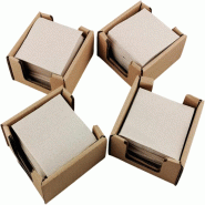 Hostelnovo del Valles Hostelnovo – Pack de 4 porte‑serviettes en carton + 100 serviettes bio - marron en carton 8436555390631