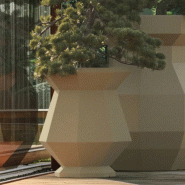 Pot de plantes origami kashi 52x52x60 cm VONDOM Pot de plantes origami kashi 52x52x60 cm VONDOM