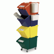 Poubelle pick-up 45l + couvercle jaune