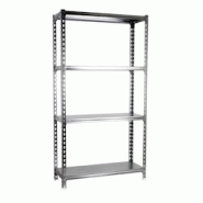 PROREGAL Étagère pour charges lourdes MID METAL SHARK | HxLxP 150x80x40cm | Charge du compartiment 180kg | Galvanisé - gris métal PR_RS138-67 PROREGAL Étagère pour charges lourdes MID METAL SHARK | HxLxP 150x80x40cm | Charge du compartiment 180kg | Galvanisé - gris métal PR_RS138-67