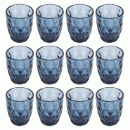 San Ignacio - Lot de 12 verres en cristal 260 ml bleus - bleu verre PK9423