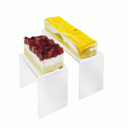 Schneider - Support de présentation/Plateau pour gâteaux 206x80x70 mm - transparent 227576