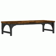 Support de moniteur table meuble bureau 55 x 23 x 14 cm bois d'ingénierie marron 02_0044893 - marron métal 3000220418057